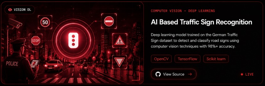 AI Based Traffic Sign Recognition Dark Theme